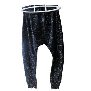 MOI- Black and white origami bird baggy pants-Size11-12 yrs-EUC